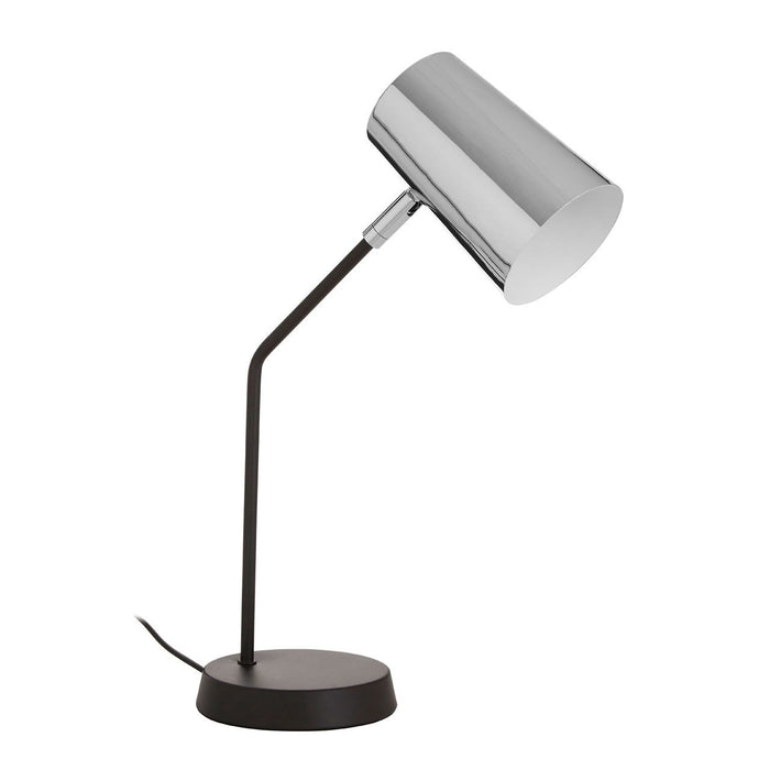 Bart Metal Table Lamp In Chrome With Black Base