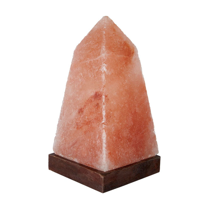 Trexant Obelisk Design Salt Table Lamp In Orange