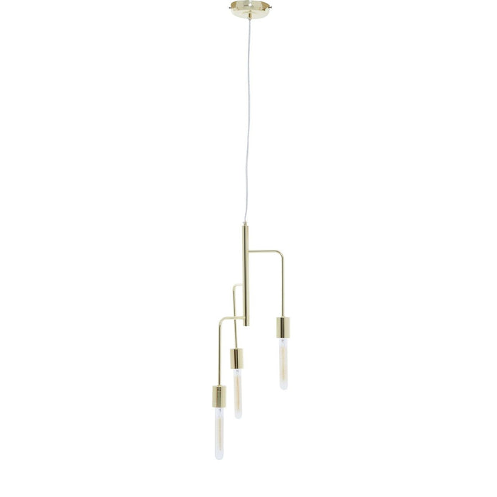 Lagona 3 Tubular Bulbs Ceiling Pendant Light In Gold