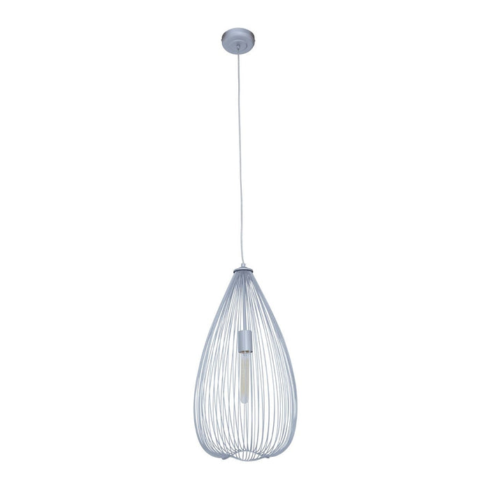 Lavis Contemporary Teardrop Shape Ceiling Pendant Light In Silver