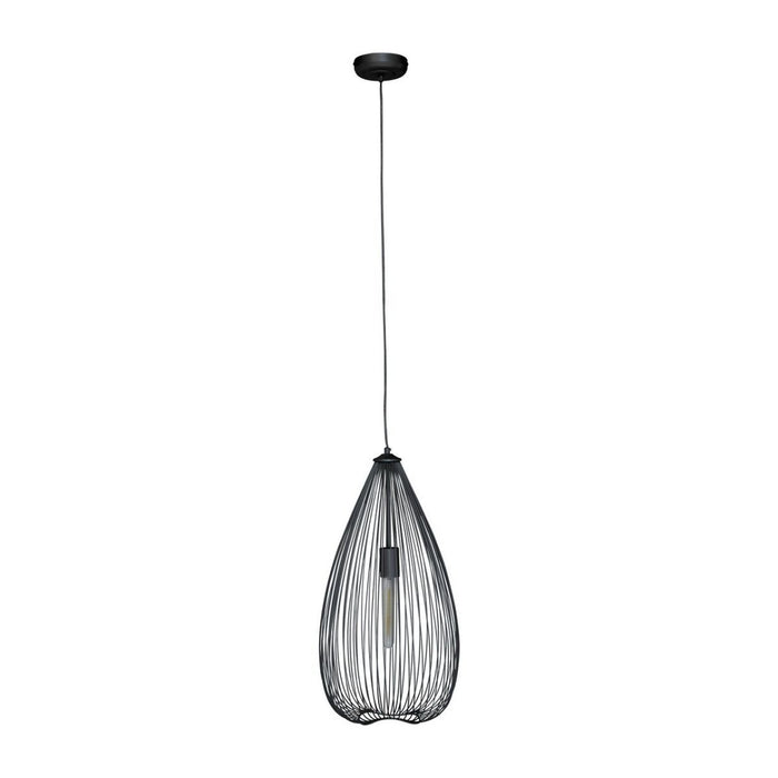 Lavis Contemporary Teardrop Shape Ceiling Pendant Light In Black