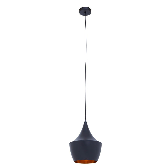 Leni Tent Shape Ceiling Pendant Light In Matt Black