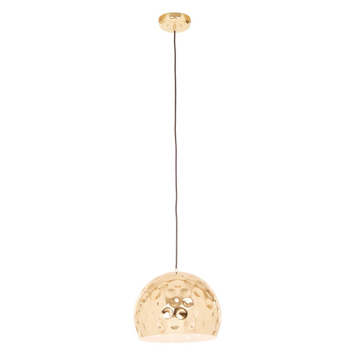 Leni Round Canopy Dome Shape Ceiling Pendant Light In Gold