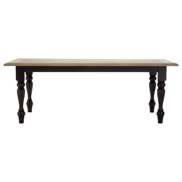 Kensington Townhouse Wooden Dining Table In Oak And Black