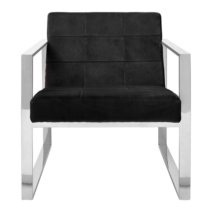 Vogue Velvet Cocktail Chair In Black