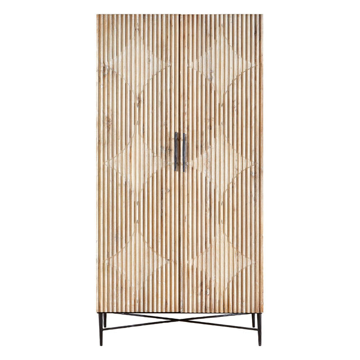 Kyra Elm Wood Wardrobe With 2 Doors In Light Wash