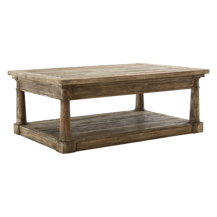 Lovina Wooden Coffee Table In Rustic Teak