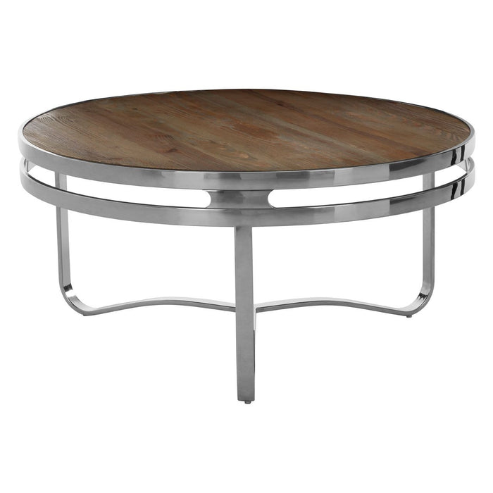 Richmond Round Pine Wooden Coffee Table In Natural