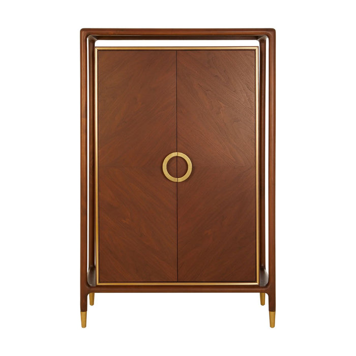 Lino Wooden Storage Cabinet In Rich Walnut With 2 Doors