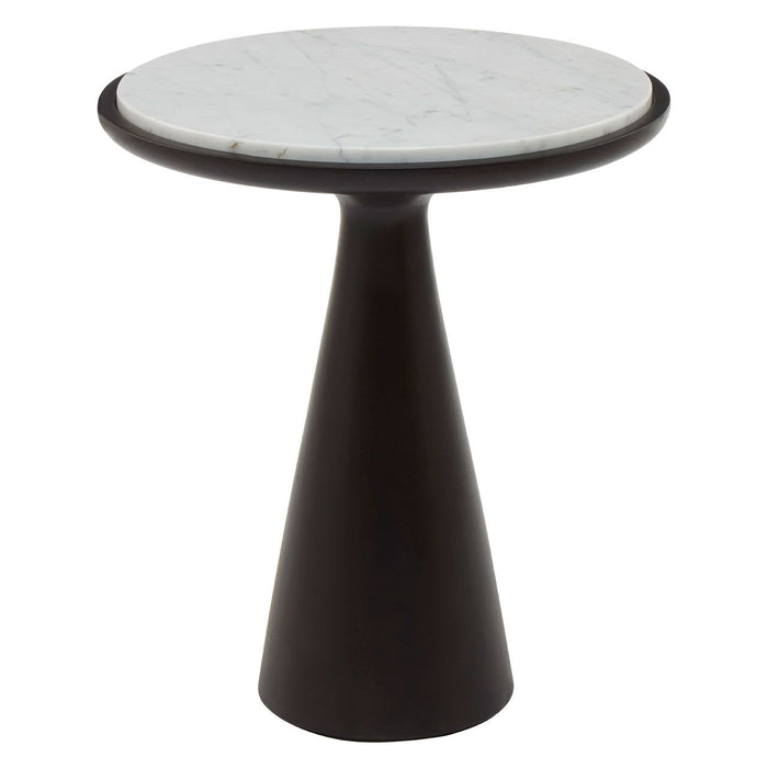 Lino Small Marble Top Side Table In Black