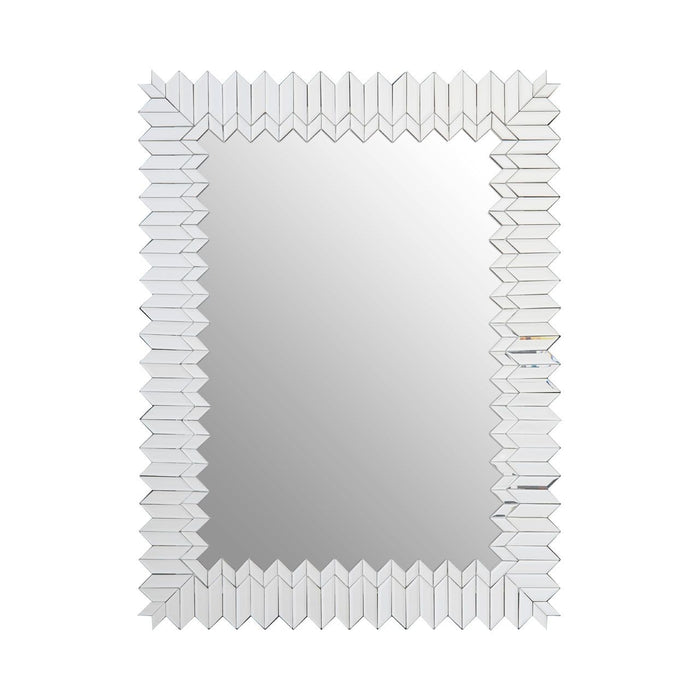 Rabia Wall Bedroom Mirror In Silver Wooden Frame