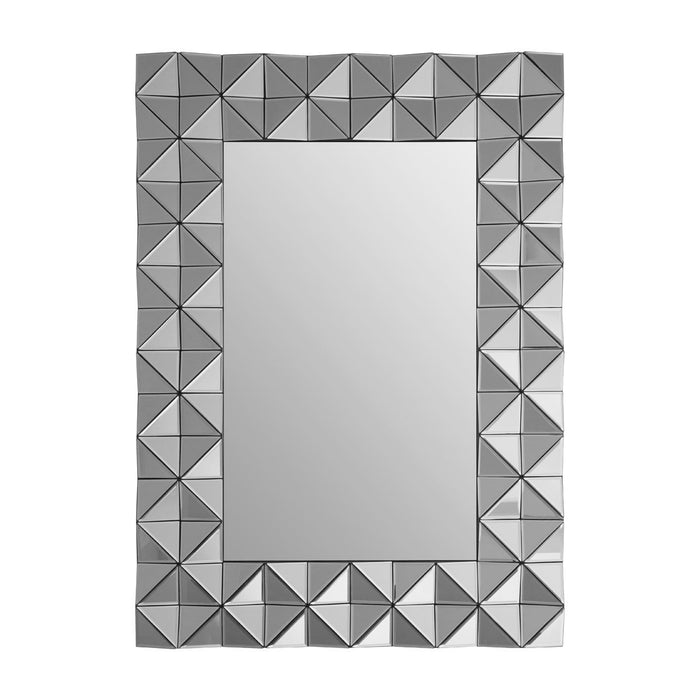 Soho Wall Bedroom Mirror In Smoked Silver Wooden Frame