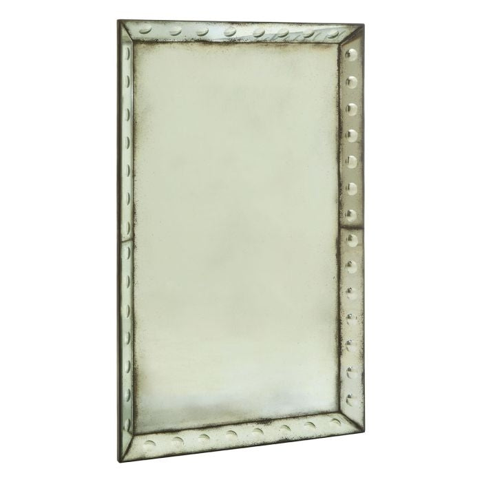 Rusper Medium Bubble Effect Wall Mirror In Antique Brass Frame