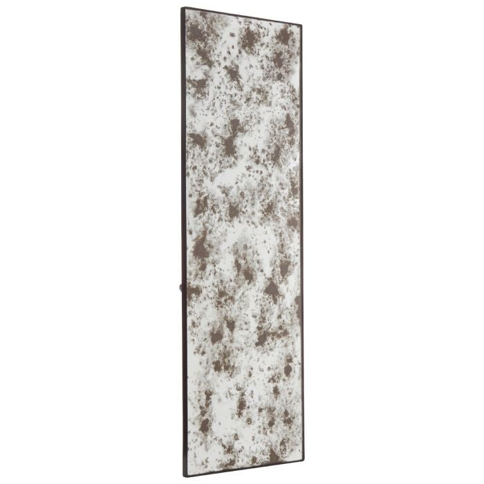 Rusper Rectangular Speckled Wall Mirror In Antique Silver Frame