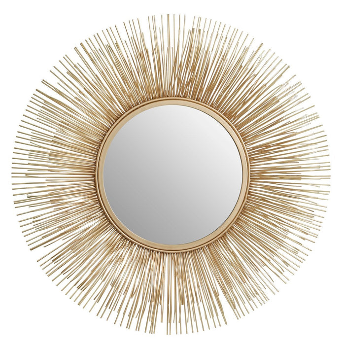 Templar Wall Bedroom Mirror In Warm Gold Metal Frame