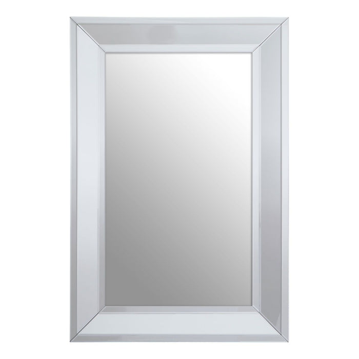 Jensen Rectangular Wall Mirror In Silver Frame