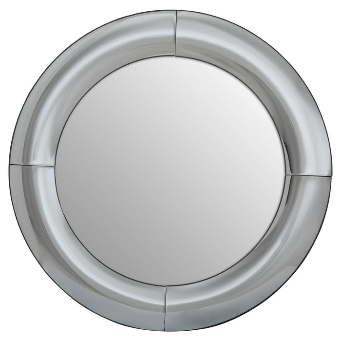 Josie Round Wall Mirror In Silver Frame