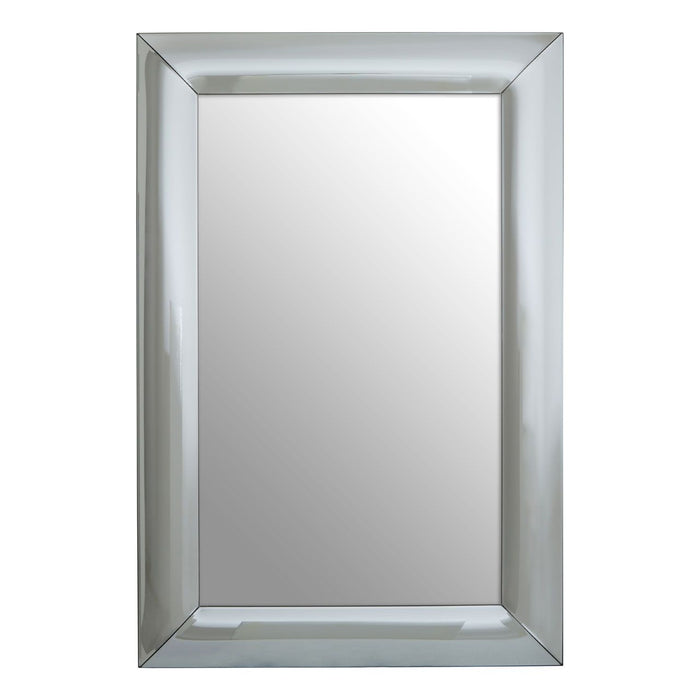 Josie Rectangular Wall Mirror In Silver Frame