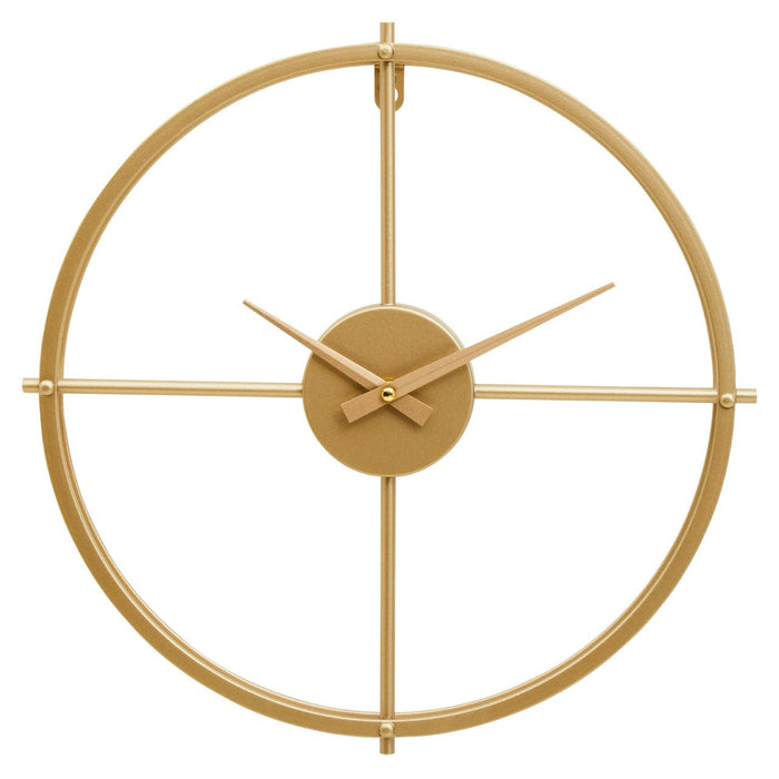 Kent Round Wall Clock In Gold Metal Frame