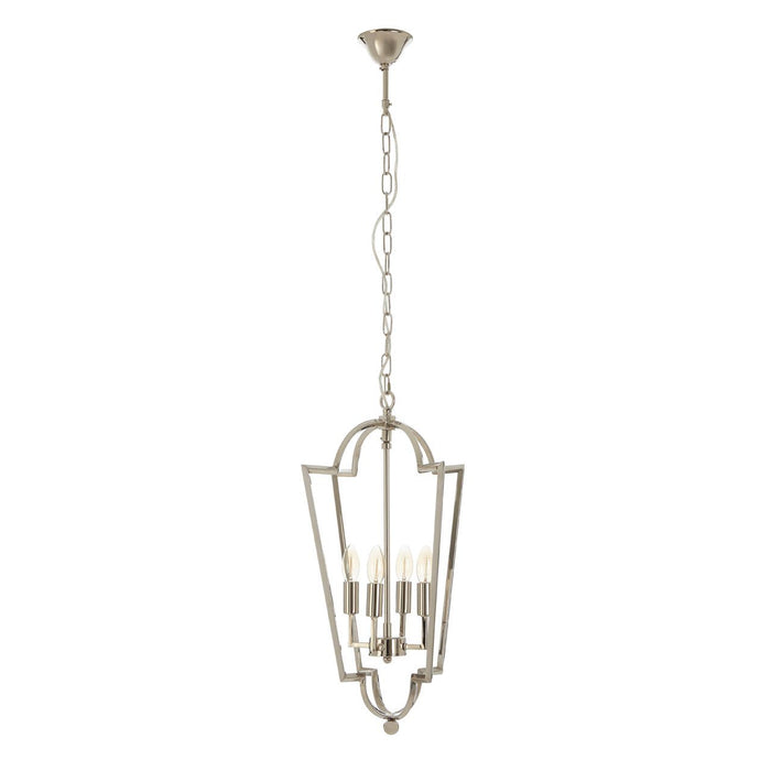 Venice Tapered 4 Lights Chandelier Ceiling Light In Nickel