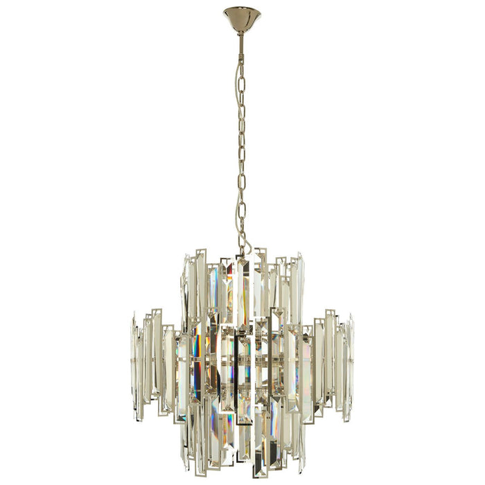 Kelona Small Clear Crystal Chandelier Ceiling Light In Silver