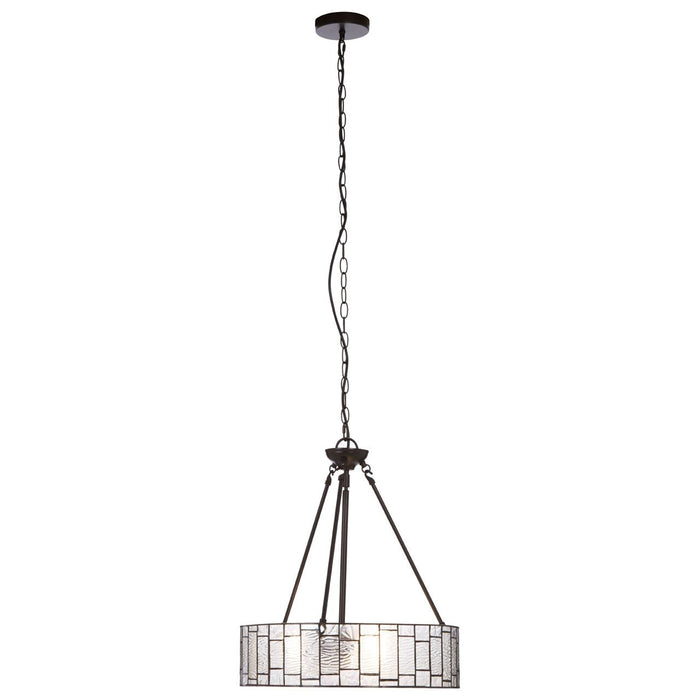 Waldorf Deco Glass Ceiling Pendant Light In Bronze