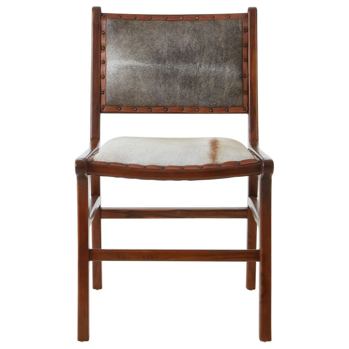 Kendari Teak Wood Dining Chair In Brown