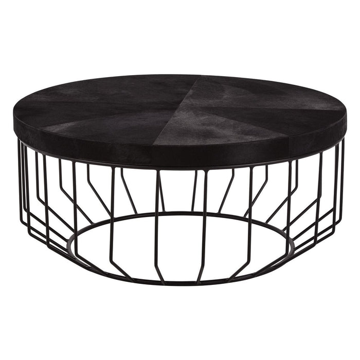 Kensington Townhouse Round Wooden Coffee Table In Black