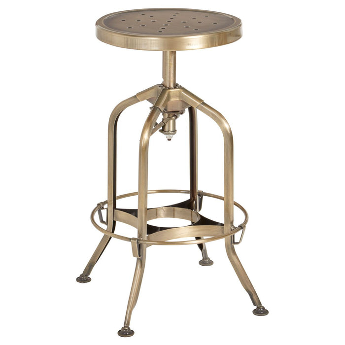 Gator Adjustable Steel Industrial Style Stool In Brass