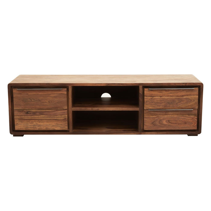 Surati Sheesham And Acacia Wood TV Stand In Walnut With 1 Door