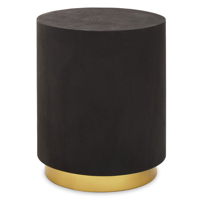 Naro Wooden Coffee Table In Black And Gold Concrete Look