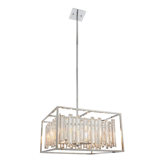 Acadia 6 Lights Clear Crystal Details Ceiling Pendant Light