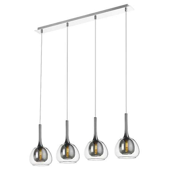 Adelina Decorative Ceiling Pendant Light In Smoked Grey