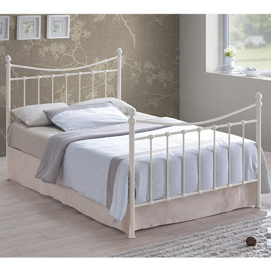 Alderley Metal Small Double Bed In Ivory