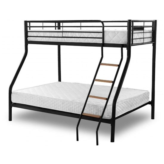 Alexa Metal Single Sleeper Triple Bunk Bed In Black