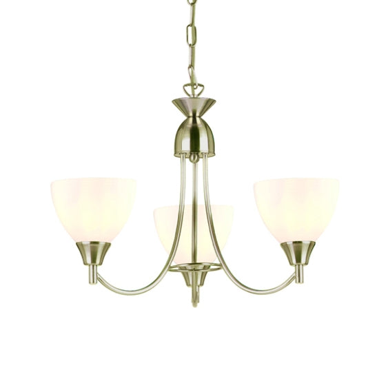 Alton 3 Lights Ceiling Pendant Light In Satin Chrome