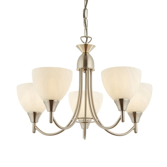 Alton 5 Lights Ceiling Pendant Light In Satin Chrome