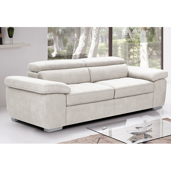 Amando Fabric 2 Seater Sofa In Beige