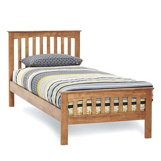 Amelia Wooden Single Bed In Honey Oak