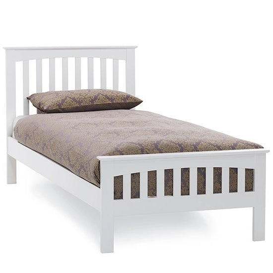 Amelia Wooden Single Bed In Opal White