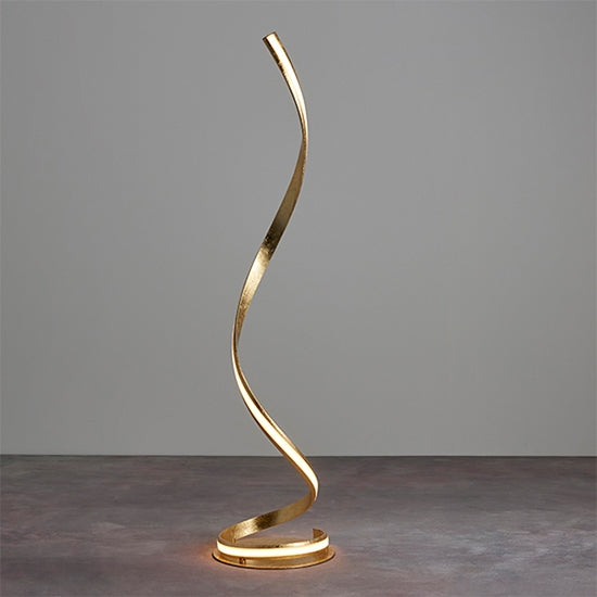 Aria LED Floor Lamp In Gold With White Diffuser