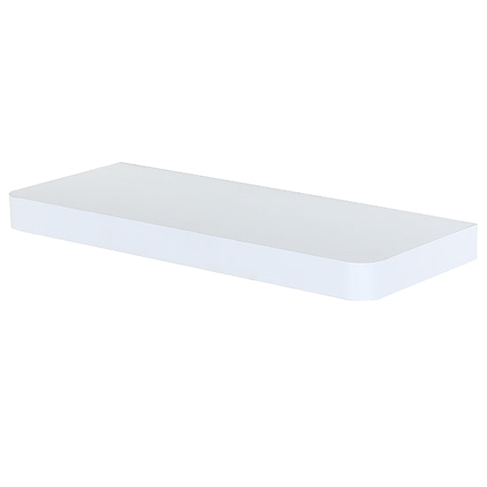 Arran Small Wooden Floating Wall Shelf In Matt White