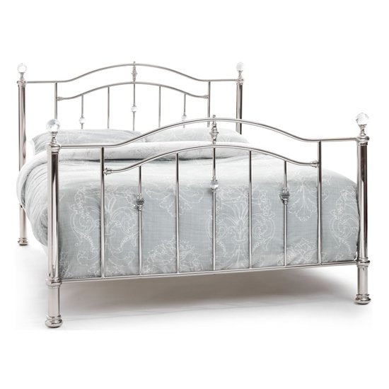 Ashley Metal Double Bed In Nickel