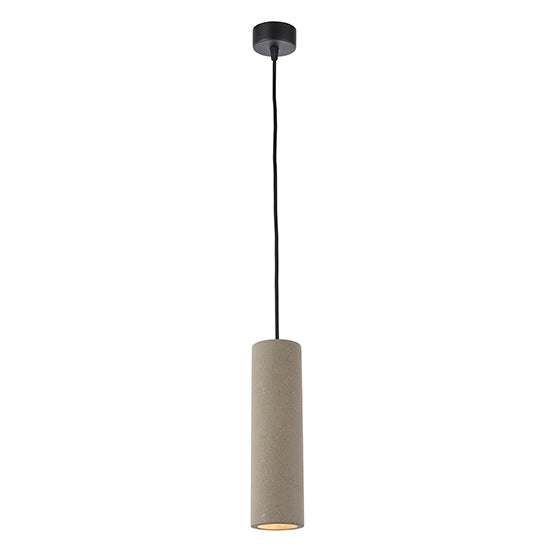 Asta Ceiling Pendant Light In Smooth Grey Concrete