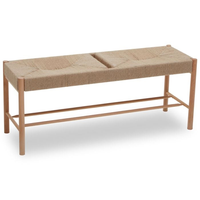 Bandar Hemp Rope Hallway Seating Bench In Natural