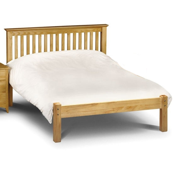 Barcelona Wooden Low Foot End Double Bed In Pine