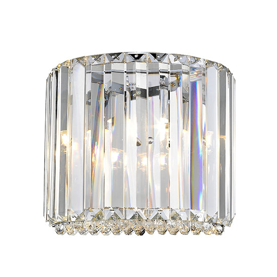 Belgravia 1 Bulb Wall Light In Chrome And Clear