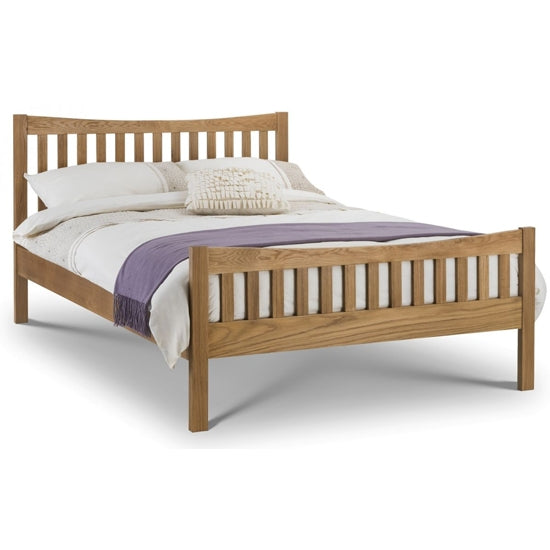 Bergamo Wooden Double Bed In Oak