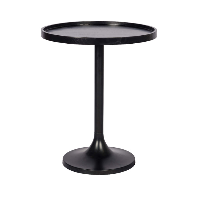 Blythe Round Metal Lamp Table In Black