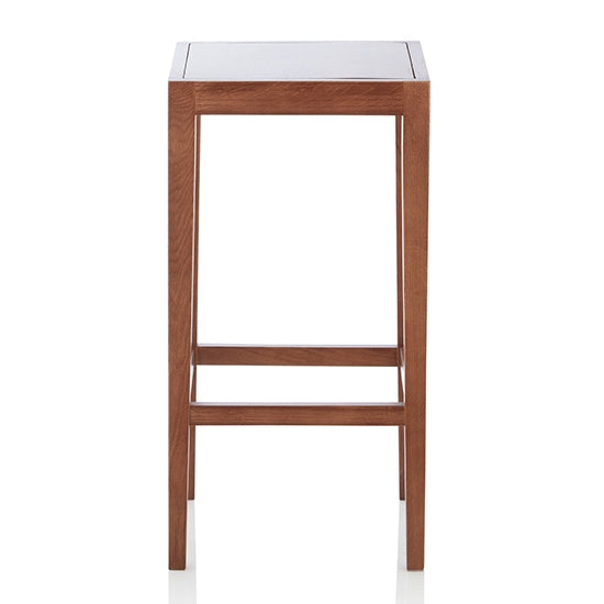 Boyd Wooden Fixed Counter Height Bar Stool In Walnut